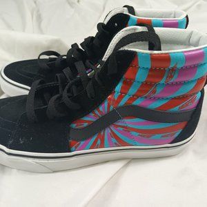 Vans Men's Sk8-Hi Retro Mart Suede / Canvas Sneaker in Black / White Size 8.5